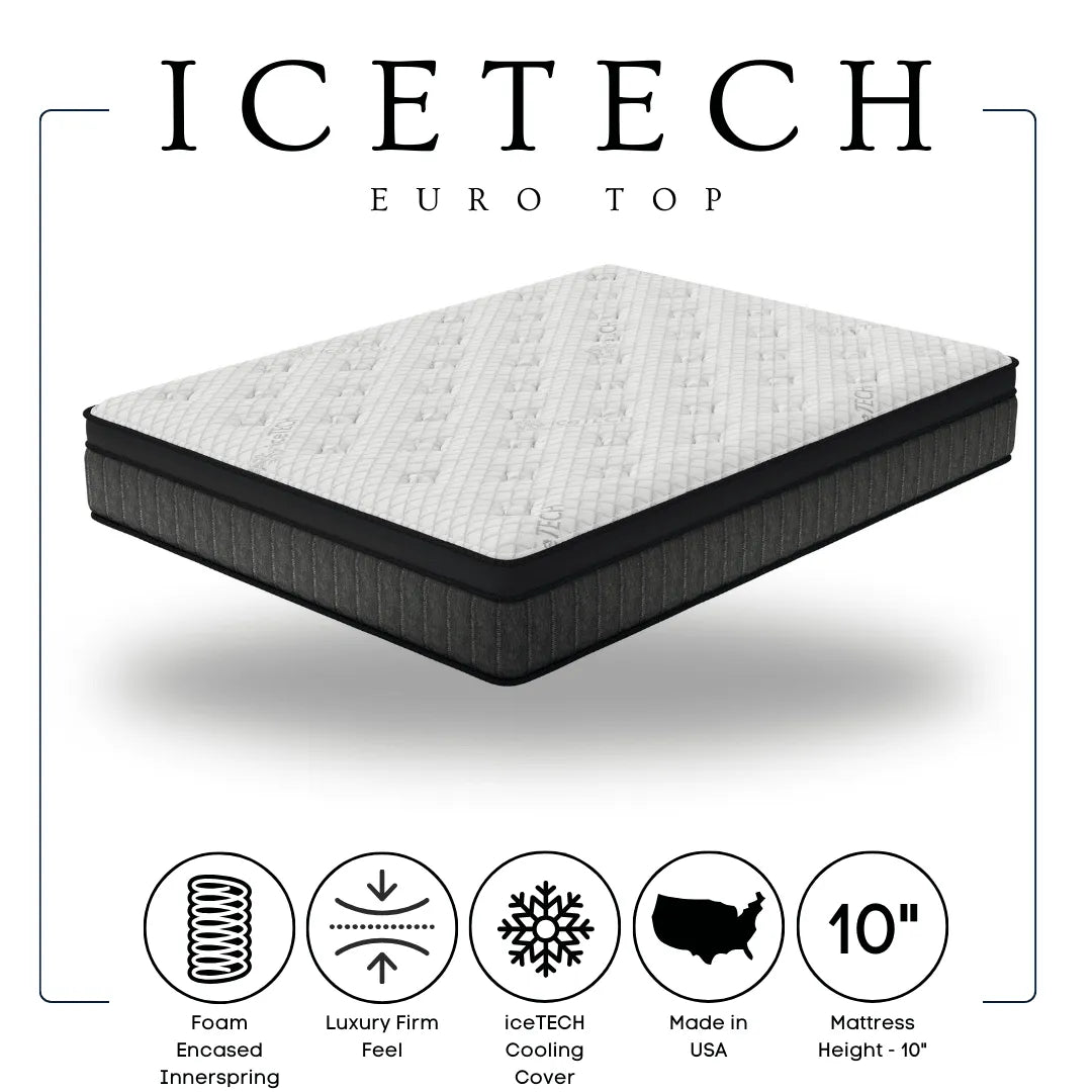 Icetech 10" Euro Top Full Mattress by Happy Homes at Eve Furniture