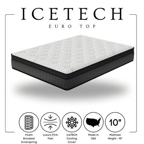 Icetech 10" Euro Top Full Mattress by Happy Homes at Eve Furniture