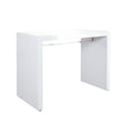 Icon Gloss White Lacquer Bar Table by Diamond Sofa at Eve Furniture