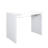 Icon Gloss White Lacquer Bar Table by Diamond Sofa at Eve Furniture