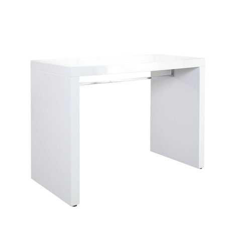 Icon Gloss White Lacquer Bar Table by Diamond Sofa at Eve Furniture
