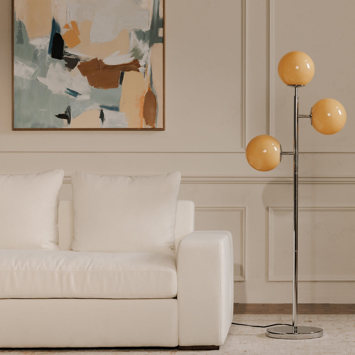 Ida Silver Floor Lamp by MOES at Eve Furniture