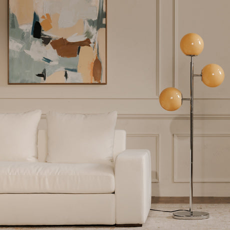 Ida Silver Floor Lamp by MOES at Eve Furniture