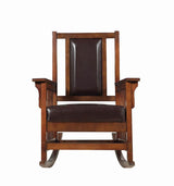 Ida Tobacco/Dark Brown Upholstered Rocking Chair