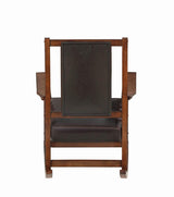 Ida Tobacco/Dark Brown Upholstered Rocking Chair