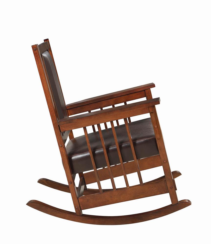 Ida Tobacco/Dark Brown Upholstered Rocking Chair