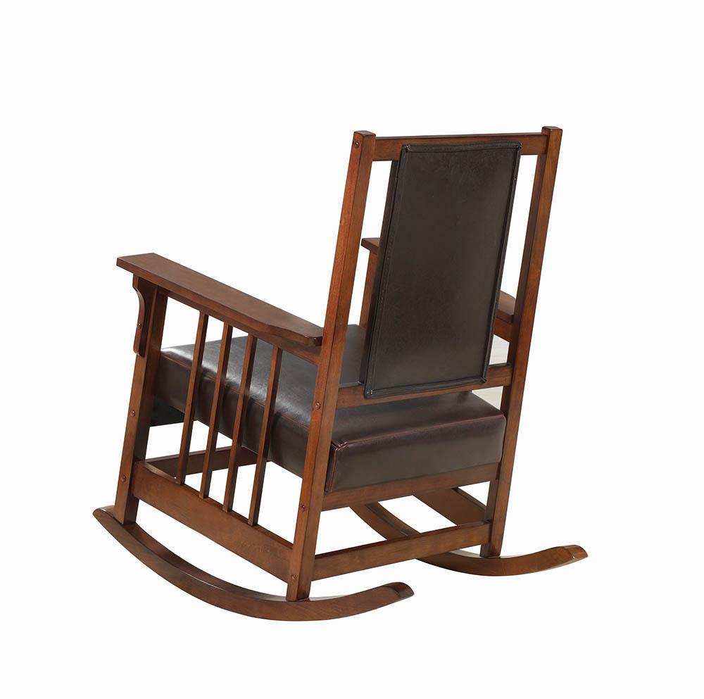 Ida Tobacco/Dark Brown Upholstered Rocking Chair