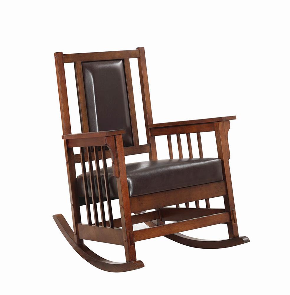 Ida Tobacco/Dark Brown Upholstered Rocking Chair