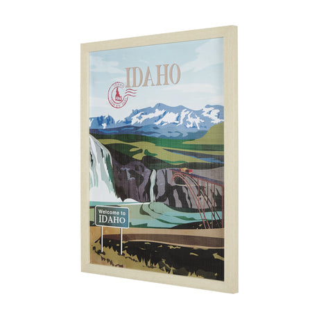 Idaho Go USA (L) by Mercana Studio a Hand Embellished Decograph Framed Art Print by Mercana at Eve Furniture