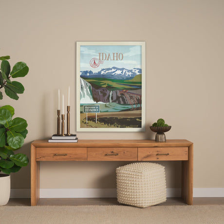 Idaho Go USA (L) by Mercana Studio a Hand Embellished Decograph Framed Art Print by Mercana at Eve Furniture