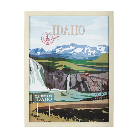 Idaho Go USA (L) by Mercana Studio a Hand Embellished Decograph Framed Art Print by Mercana at Eve Furniture