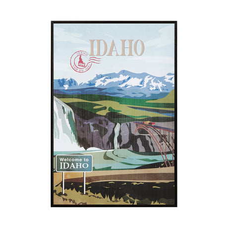Idaho Go USA (SM) by Mercana Studio a Hand Embellished Decograph Framed Art Print by Mercana at Eve Furniture