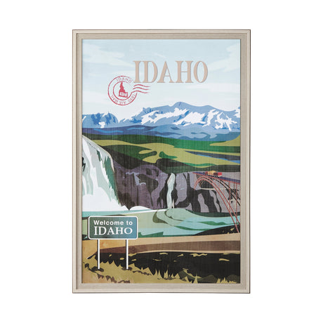 Idaho Go USA (XL) by Mercana Studio a Hand Embelished Decograph Framed Art Print under Glass by Mercana at Eve Furniture