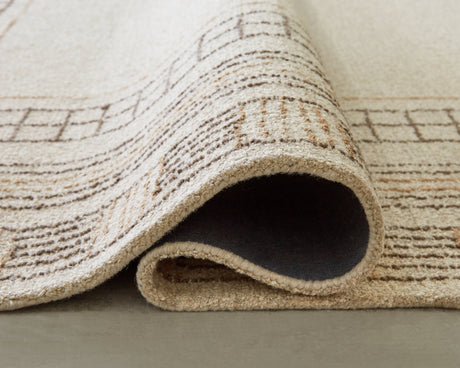Idaman Taupe/Brown Large Rug by Ashley at Eve Furniture