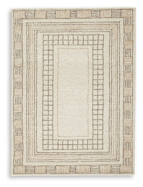 Idaman Taupe/Brown Medium Rug by Ashley at Eve Furniture