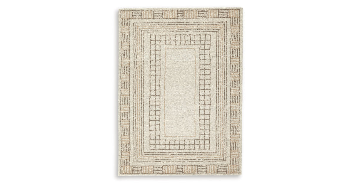 Idaman Taupe/Brown Medium Rug by Ashley at Eve Furniture