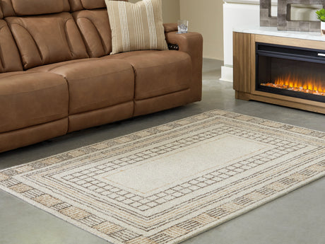 Idaman Taupe/Brown Medium Rug by Ashley at Eve Furniture