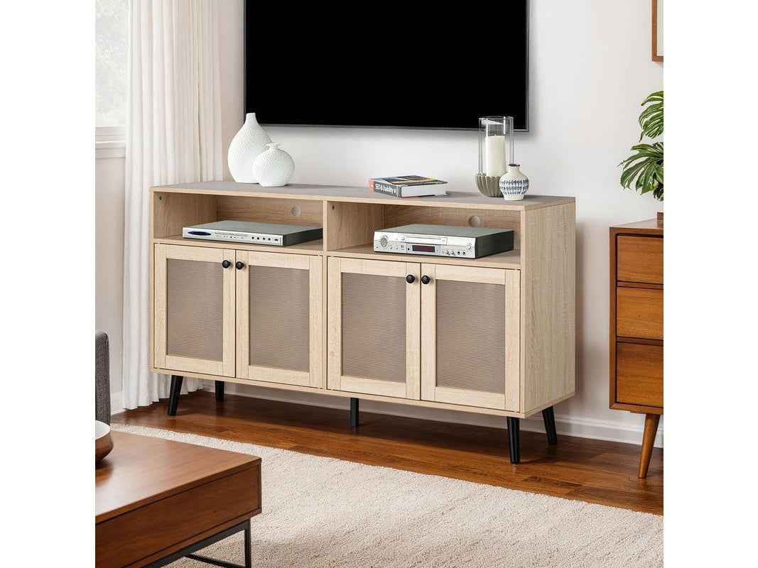Idanha Natural TV Stand by Furniture of America at Eve Furniture