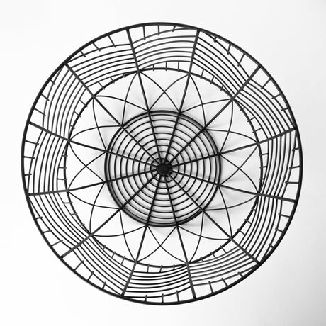 Idris Set of 2 Black Metal Geometric Mesh Bowls by Mercana at Eve Furniture
