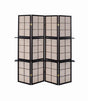 Iggy Tan/Cappuccino 4-Panel Folding Screen with Removable Shelves by Coaster at Eve Furniture