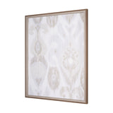 Ikat Patterns I by Silvia Krause a Hand Embellished Textured Framed Art Print by Mercana at Eve Furniture