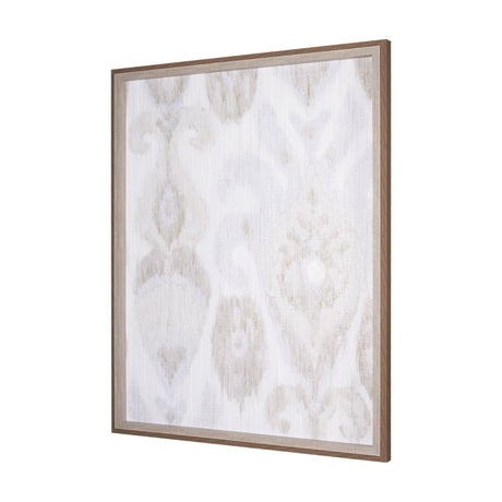 Ikat Patterns I by Silvia Krause a Hand Embellished Textured Framed Art Print by Mercana at Eve Furniture