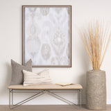 Ikat Patterns I by Silvia Krause a Hand Embellished Textured Framed Art Print by Mercana at Eve Furniture