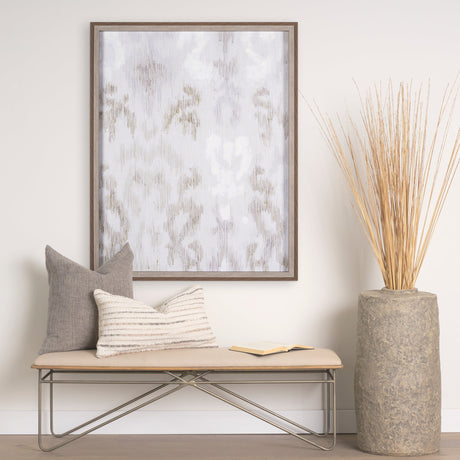 Ikat Patterns I by Silvia Krause a Hand Embellished Textured Framed Art Print by Mercana at Eve Furniture