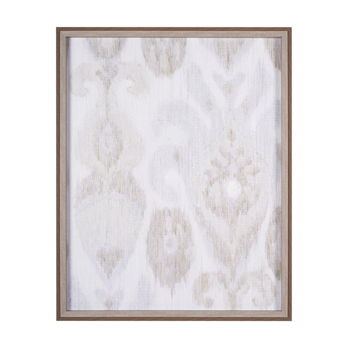 Ikat Patterns I by Silvia Krause a Hand Embellished Textured Framed Art Print by Mercana at Eve Furniture