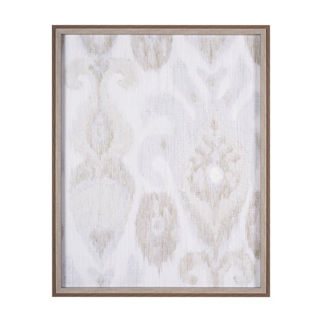 Ikat Patterns I by Silvia Krause a Hand Embellished Textured Framed Art Print by Mercana at Eve Furniture