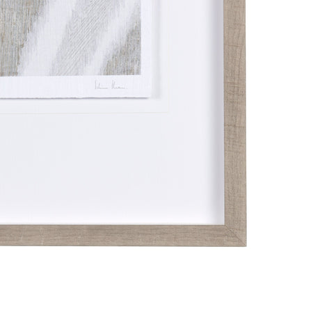 Ikat Patterns III by Silvia Krause a Hand Embellished Textured Framed Art Print Matted under Glass by Mercana at Eve Furniture