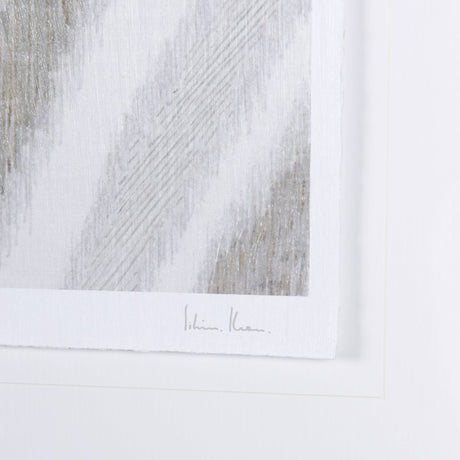 Ikat Patterns III by Silvia Krause a Hand Embellished Textured Framed Art Print Matted under Glass by Mercana at Eve Furniture