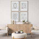 Ikat Patterns III by Silvia Krause a Hand Embellished Textured Framed Art Print Matted under Glass by Mercana at Eve Furniture