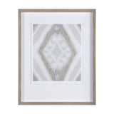 Ikat Patterns III by Silvia Krause a Hand Embellished Textured Framed Art Print Matted under Glass by Mercana at Eve Furniture