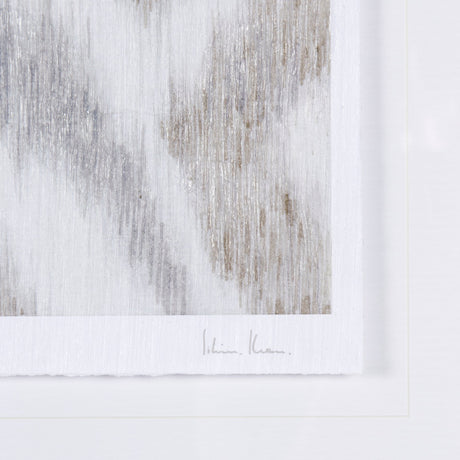 Ikat Patterns IV by Silvia Krause a Hand Embellished Textured Framed Art Print Matted under Glass by Mercana at Eve Furniture