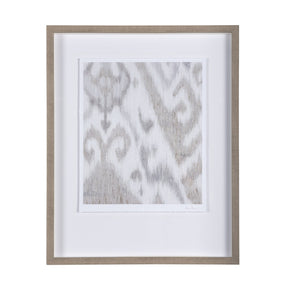 Ikat Patterns IV by Silvia Krause a Hand Embellished Textured Framed Art Print Matted under Glass by Mercana at Eve Furniture