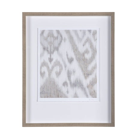 Ikat Patterns IV by Silvia Krause a Hand Embellished Textured Framed Art Print Matted under Glass by Mercana at Eve Furniture