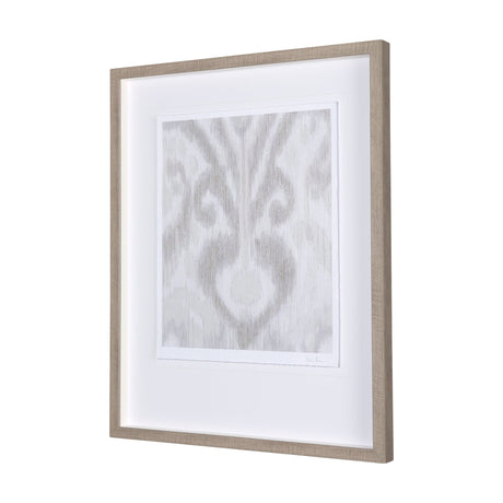 Ikat Patterns V by Silvia Krause a Hand Embellished Textured Framed Art Print Matted under Glass by Mercana at Eve Furniture