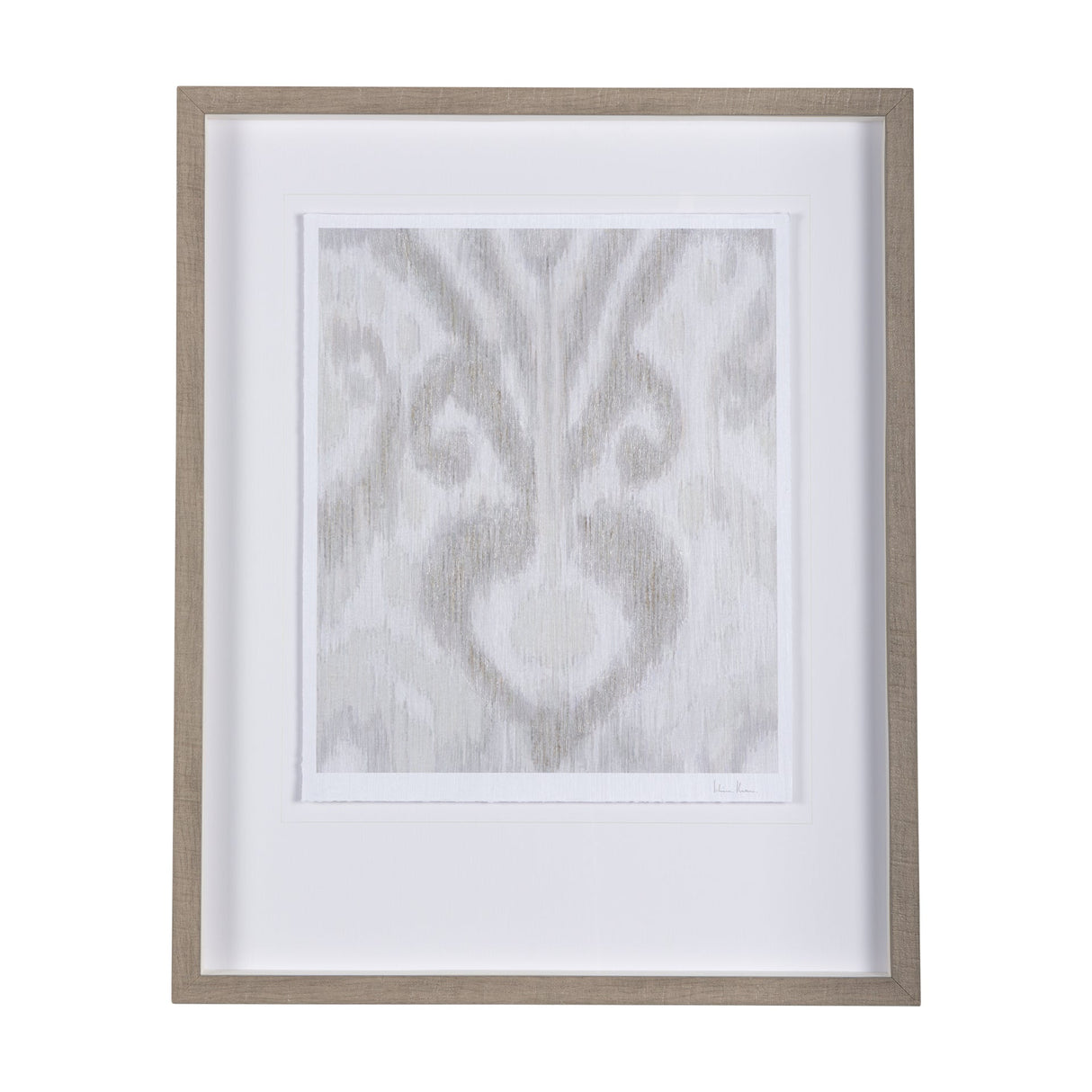 Ikat Patterns V by Silvia Krause a Hand Embellished Textured Framed Art Print Matted under Glass by Mercana at Eve Furniture