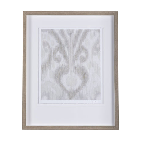 Ikat Patterns V by Silvia Krause a Hand Embellished Textured Framed Art Print Matted under Glass by Mercana at Eve Furniture