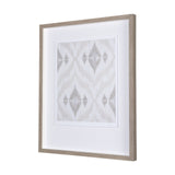 Ikat Patterns VI by Silvia Krause a Hand Embellished Textured Framed Art Print Matted under Glass by Mercana at Eve Furniture