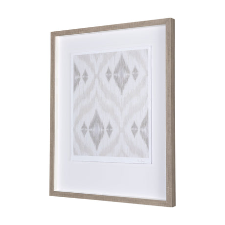 Ikat Patterns VI by Silvia Krause a Hand Embellished Textured Framed Art Print Matted under Glass by Mercana at Eve Furniture