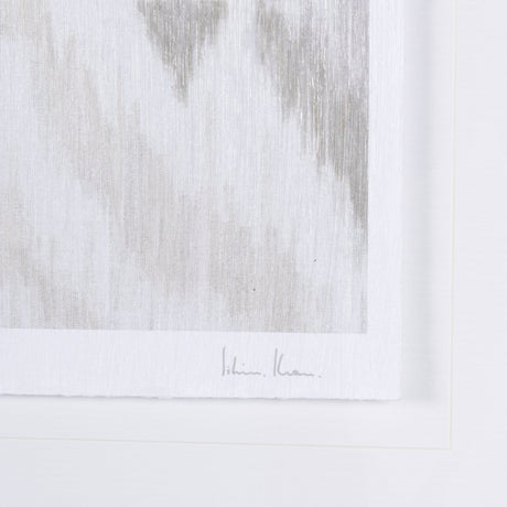 Ikat Patterns VI by Silvia Krause a Hand Embellished Textured Framed Art Print Matted under Glass by Mercana at Eve Furniture