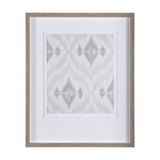 Ikat Patterns VI by Silvia Krause a Hand Embellished Textured Framed Art Print Matted under Glass by Mercana at Eve Furniture