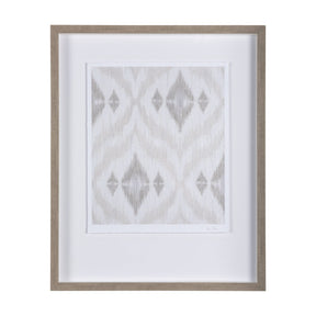 Ikat Patterns VI by Silvia Krause a Hand Embellished Textured Framed Art Print Matted under Glass by Mercana at Eve Furniture