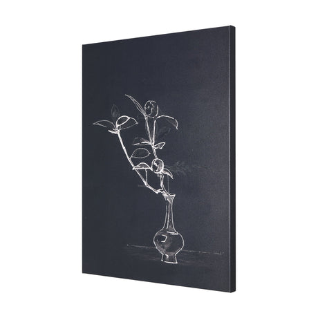 Ikebana Dark I by Mercana Studio a Hand Embellished Textured Canvas by Mercana at Eve Furniture