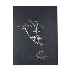 Ikebana Dark I by Mercana Studio a Hand Embellished Textured Canvas by Mercana at Eve Furniture