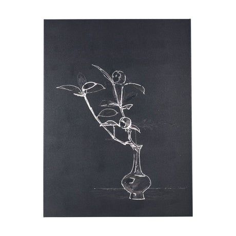 Ikebana Dark I by Mercana Studio a Hand Embellished Textured Canvas by Mercana at Eve Furniture