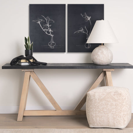 Ikebana Dark II by Mercana Studio a Hand Embellished Textured Canvas by Mercana at Eve Furniture