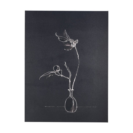 Ikebana Dark II by Mercana Studio a Hand Embellished Textured Canvas by Mercana at Eve Furniture